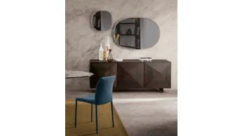 Madia C Wood in finitura Rovere Coke termotrattato di Riflessi