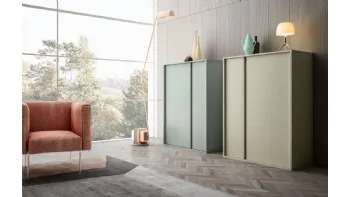 Madia alta Living 02 in laccato opaco di Arredo3