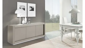 Madia Picasso P1 laccata opaca in finitura Tortora di Riflessi
