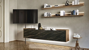 Mobile Porta Tv in ceramica e legno Tv Video di Sangiacomo