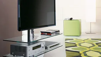 Mobile Porta Tv Vision in cristallo e acciaio di Cattelan Italia