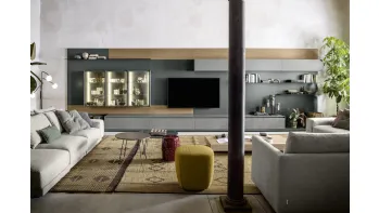 Parete Attrezzata Box 18 Laccato Opaco di Novamobili
