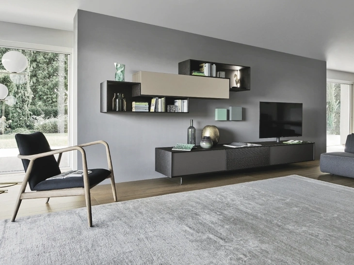 Parete Attrezzata Lampo Riquadri 033 di Sangiacomo