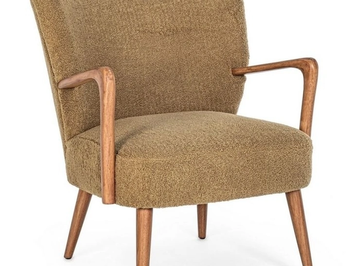 Poltroncina in tessuto e legno Moritz di Bizzotto