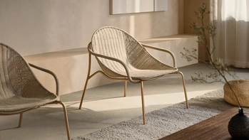 Poltrona Nuvola Indoor in carta Kraft Naturale e metallo di Pianca