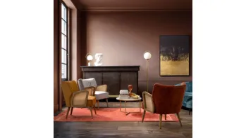Poltroncina in tessuto Virna di Bizzotto