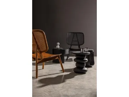 Poltrona in legno e rattan Yves di Bizzotto