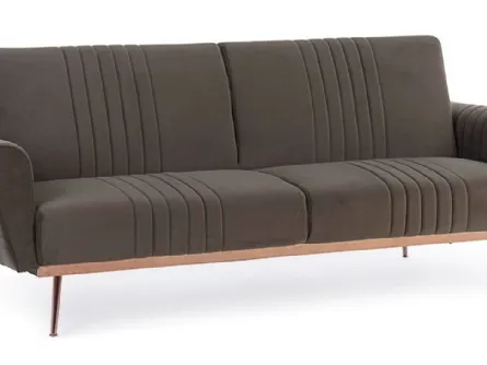 Divano Letto Johnny in tessunto color Visone di Bizzotto