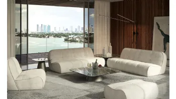 Salotto in tessuto imbottito Spencer di Cattelan Italia