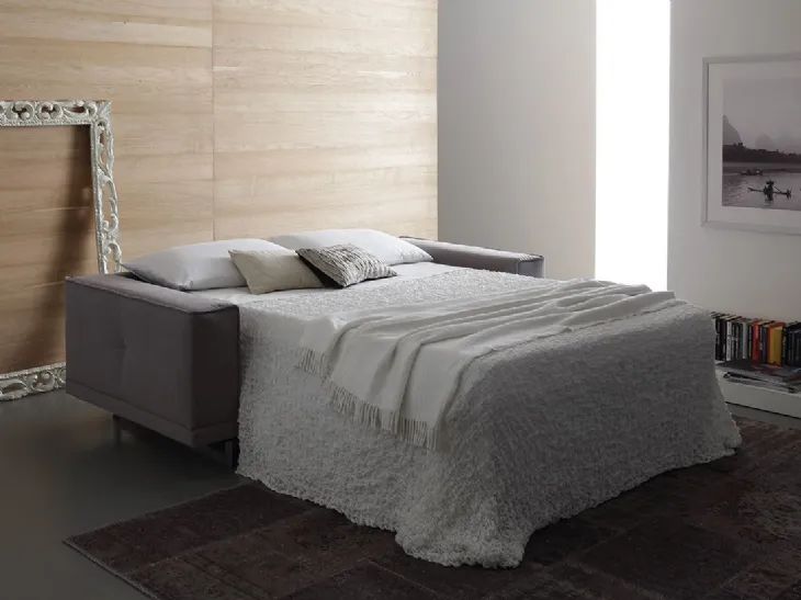 Divano Letto matrimoniale in pelle Windsor di Crippa Salotti
