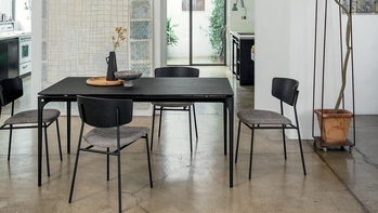 Sedia in legno con seduta imbottita Fifties di Calligaris