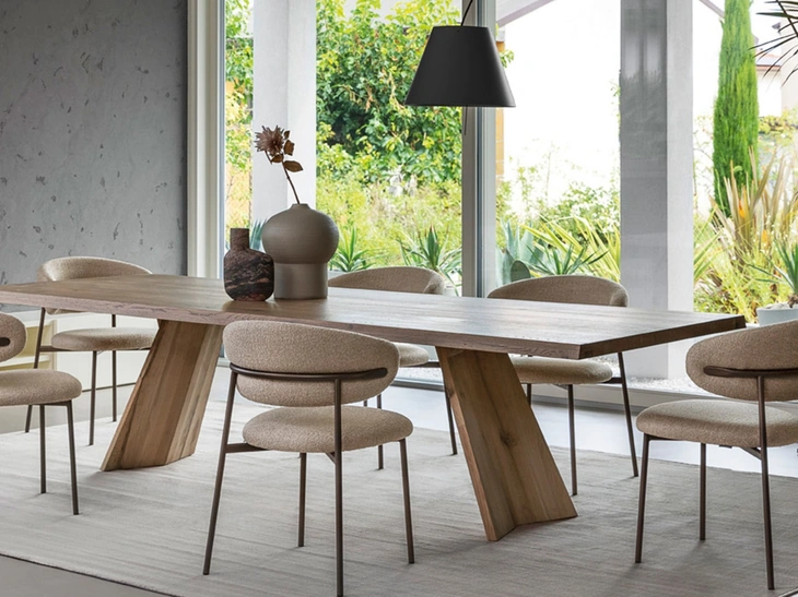 Sedia in tessuto con gambe in metallo Oleandro di Calligaris