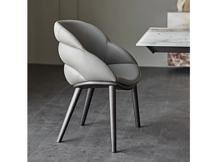 Sedia imbottita rivestita in ecopelle Camilla di Cattelan Italia
