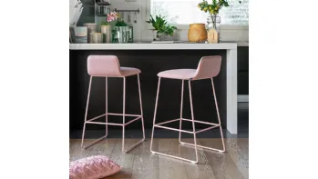 Sgabello in tessuto imbottito Riley Soft di Connubia