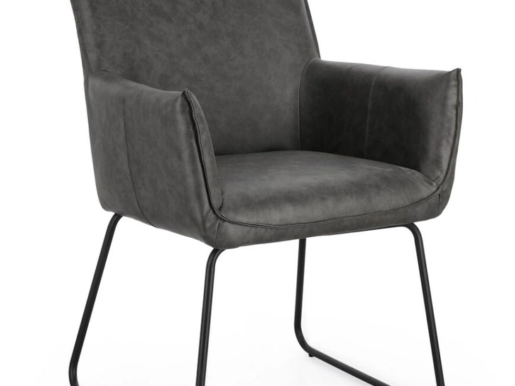 Sedia Evelyn in pelle di Bizzotto