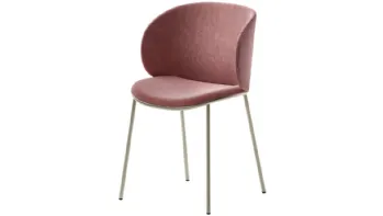 Sedia Fluffy in tessuto imbottito e struttura in metallo di Veneta Cucine