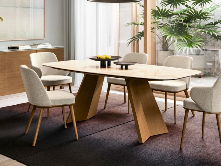 Sedia in tessuto Foyer di Calligaris