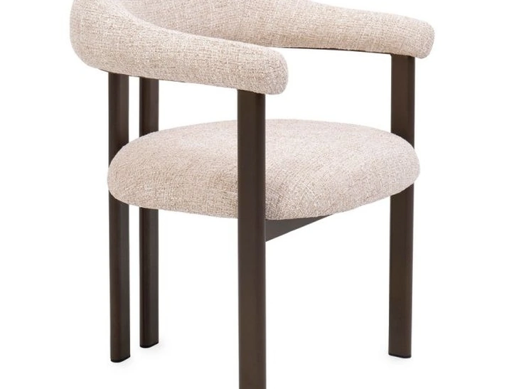 Sedia Giuditta in tessuto imbottito di Bizzotto