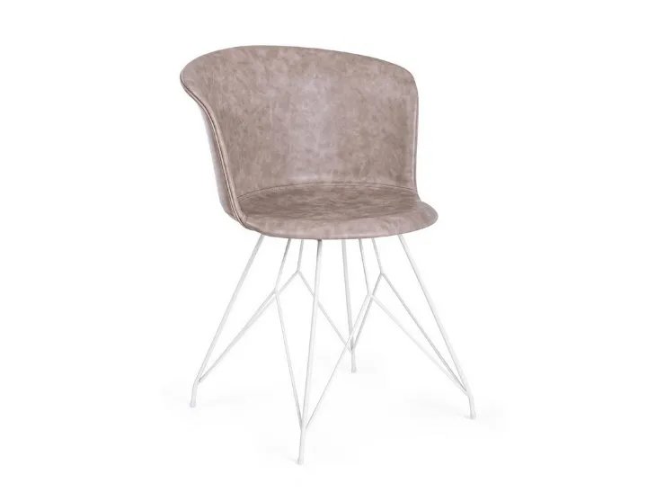 Sedia in ecopelle Loft di Bizzotto