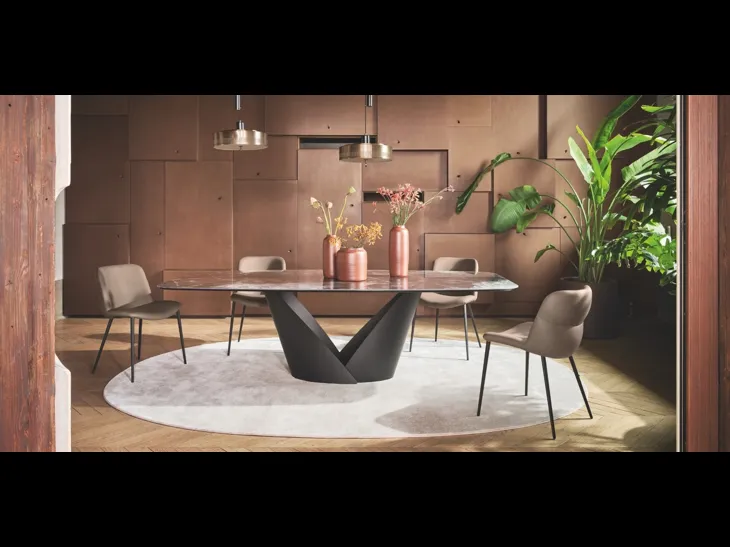 Sedia in ecopelle Onda di Calligaris