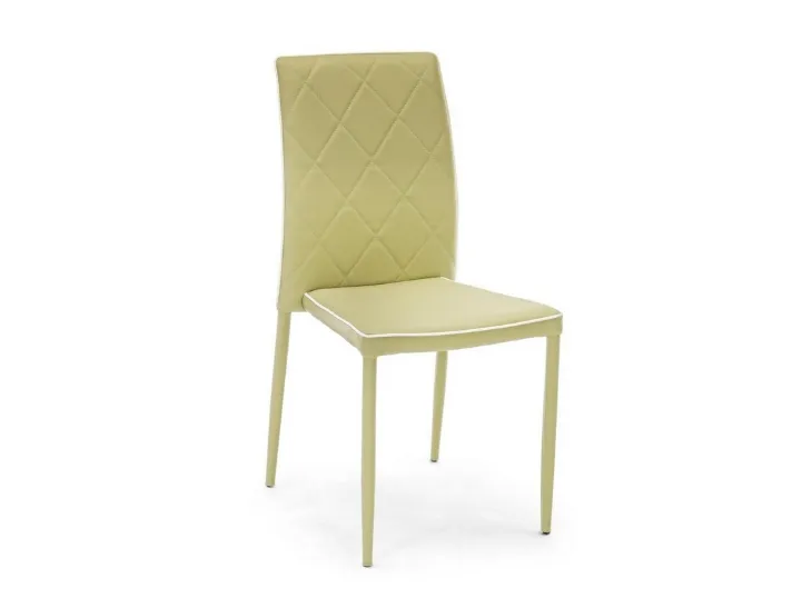 Sedia Osbert rivestia Ecopelle Verde Salice di Bizzotto