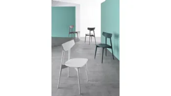 Sedia Rondine in faggio verniciato di Veneta Cucine