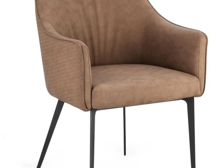 Sedia Russell in ecopelle Cappuccino di Bizzotto