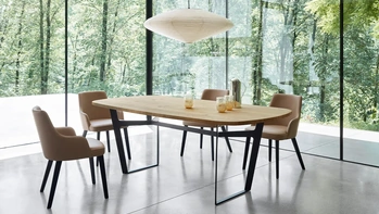 Sedia Eva in ecopelle con Braccioli di Sangiacomo