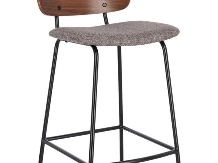 Sgabello in legno e acciaio Sienna di Bizzotto