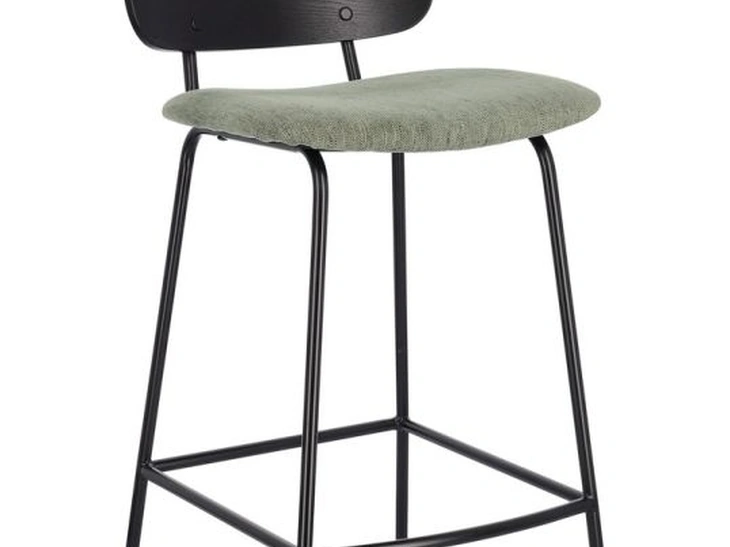 Sgabello in legno e acciaio Sienna di Bizzotto