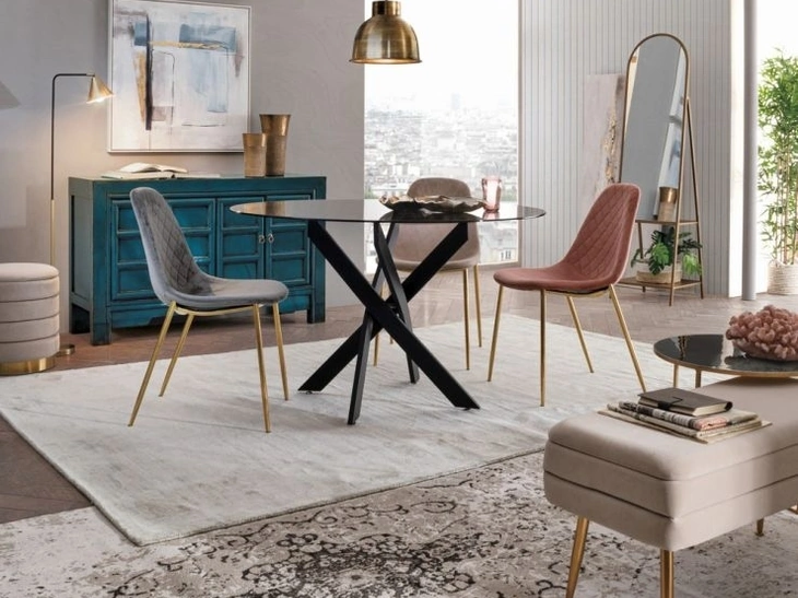 Sedia Terry rivestita in velluto di Bizzotto