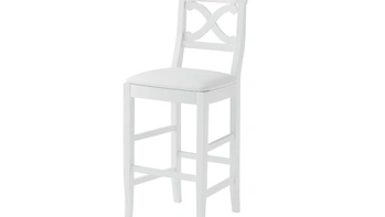 Sgabello Victory in faggio laccato opaco con seduta in ecopelle imbottita di Veneta Cucine