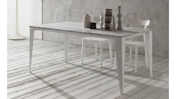 Tavolo allungabile Key con top in laminato e gambe in metallo verniciato di Arredo3