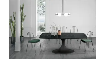 Tavolo Calice con top in vetro Target Point