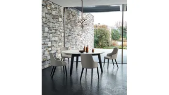 Tavolo rotondo Convivio in Ceramica Statuarietto di Sangiacomo