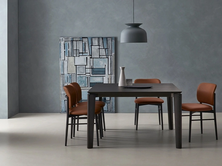 Tavolo allungabile Desco in Rovere Carbone di Sangiacomo