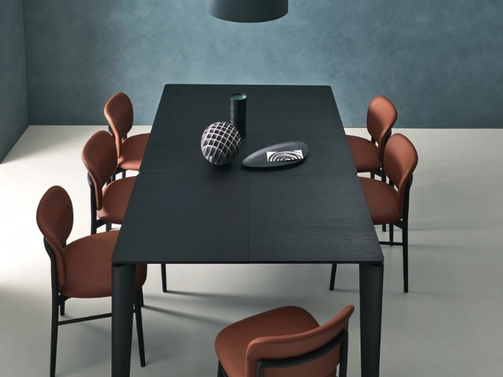 Tavolo allungabile Desco in Rovere Carbone di Sangiacomo