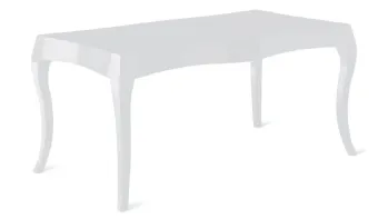 Tavolo classico fisso gambe a sciabola in legno laccato Duna di Veneta Cucine