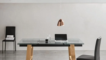 Tavolo allungabile Felix in vetro di Maronese