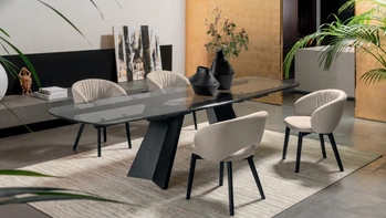 Tavolo allungabile Icaro in vetro di Calligaris