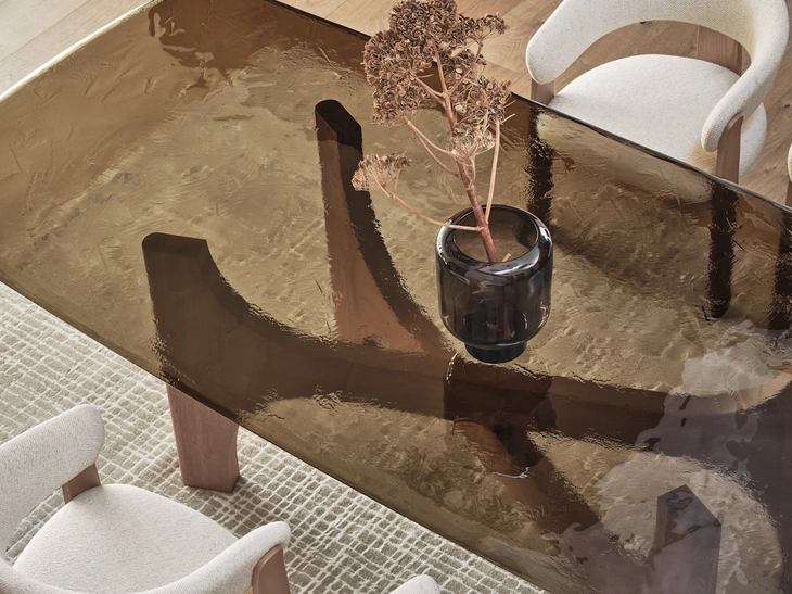 Tavolo in vetro Nogu di Calligaris