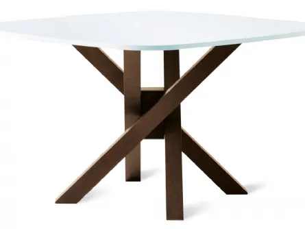 Tavolo quadrato in laminato con struttura in massello Sache di Veneta Cucine