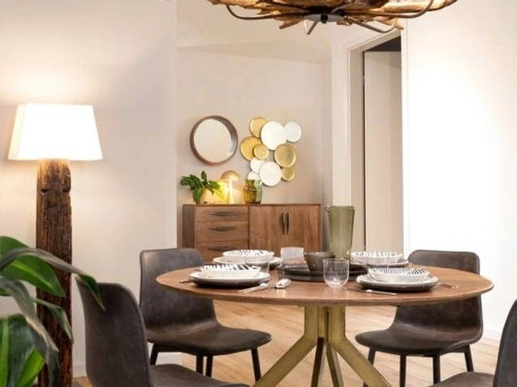 Tavolo in legno e acciaio Sherman di Bizzotto