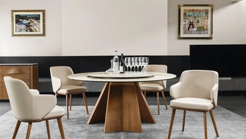 Tavolo rotondo Susan in ceramica di Calligaris