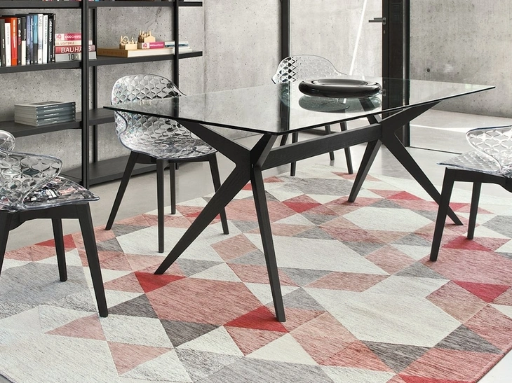 Tavolo con piano in vetro Tokyo di Calligaris
