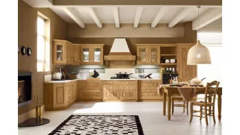 Cucina Classica Carola Rovere Naturale ad Angolo di Arrex