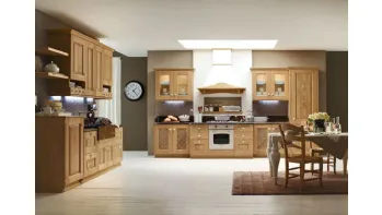 Cucina Classica lineare Carola in Rovere Naturale di Arrex
