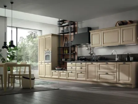 Cucina Classica lineare Lola in Frassino Decapè Bianco di Arrex