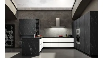 Cucina Moderna con penisola Accapielle composizione 02 Delight di Essebi