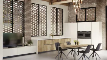 Cucina Moderna angolare AL32 Rovere Slavonia di Arrex